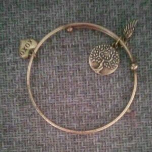 Gold Tree of Life Bangle Bracelet Says Great Grand Daughter, Earth Angel 1 Of Ki